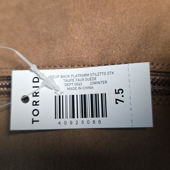 Torrid Tan Over the Knee Boots with Lace-Up Detail - Picture 8 of 8